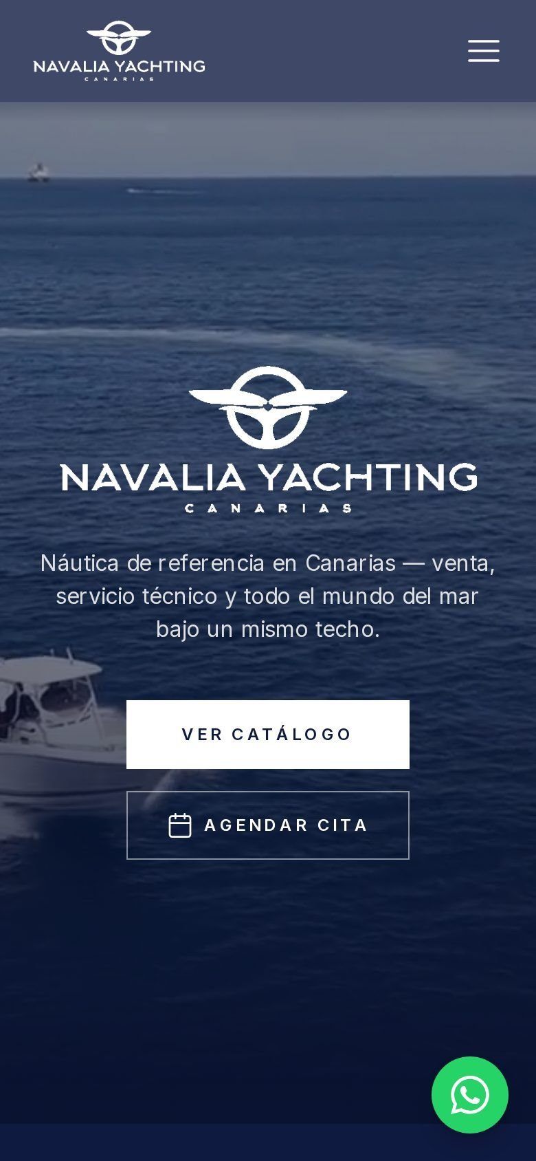 La web de Navalia en móvil